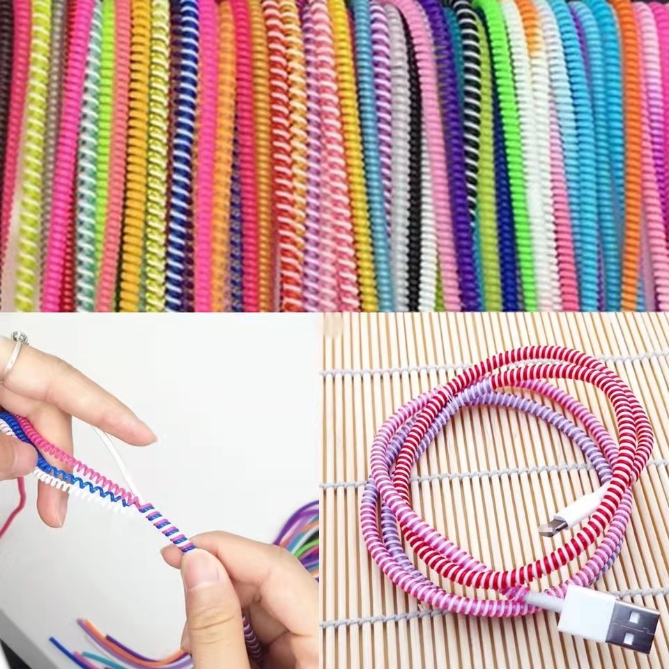 Coiled Usb Cable - สายชาร์จ TPU แบบเกลียว ป้องกันสายหัก สำหรับ iPhone