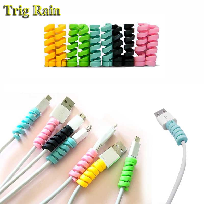 Coiled Usb Cable - เกลียวสายป้องกันข้อมูลสายซิลิโคนBobbin WinderสำหรับiPhone Samsung Android USBชาร์จหูฟังกรณี
