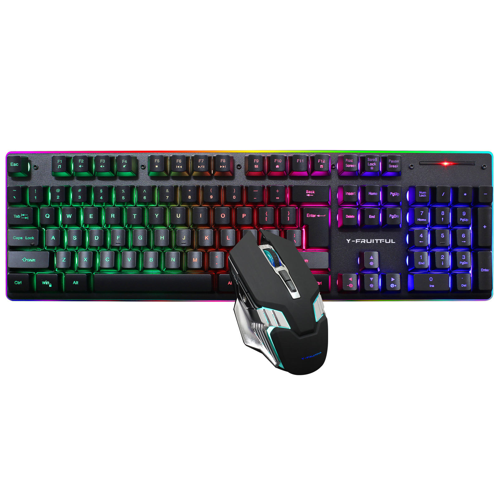 Gaming Keyboard And Mouse Combo Wireless - 104 คีย์ RGB คอมพิวเตอร์ไร้สาย USB ชาร์จคีย์บอร์ดและเมาส์คอมโบ
