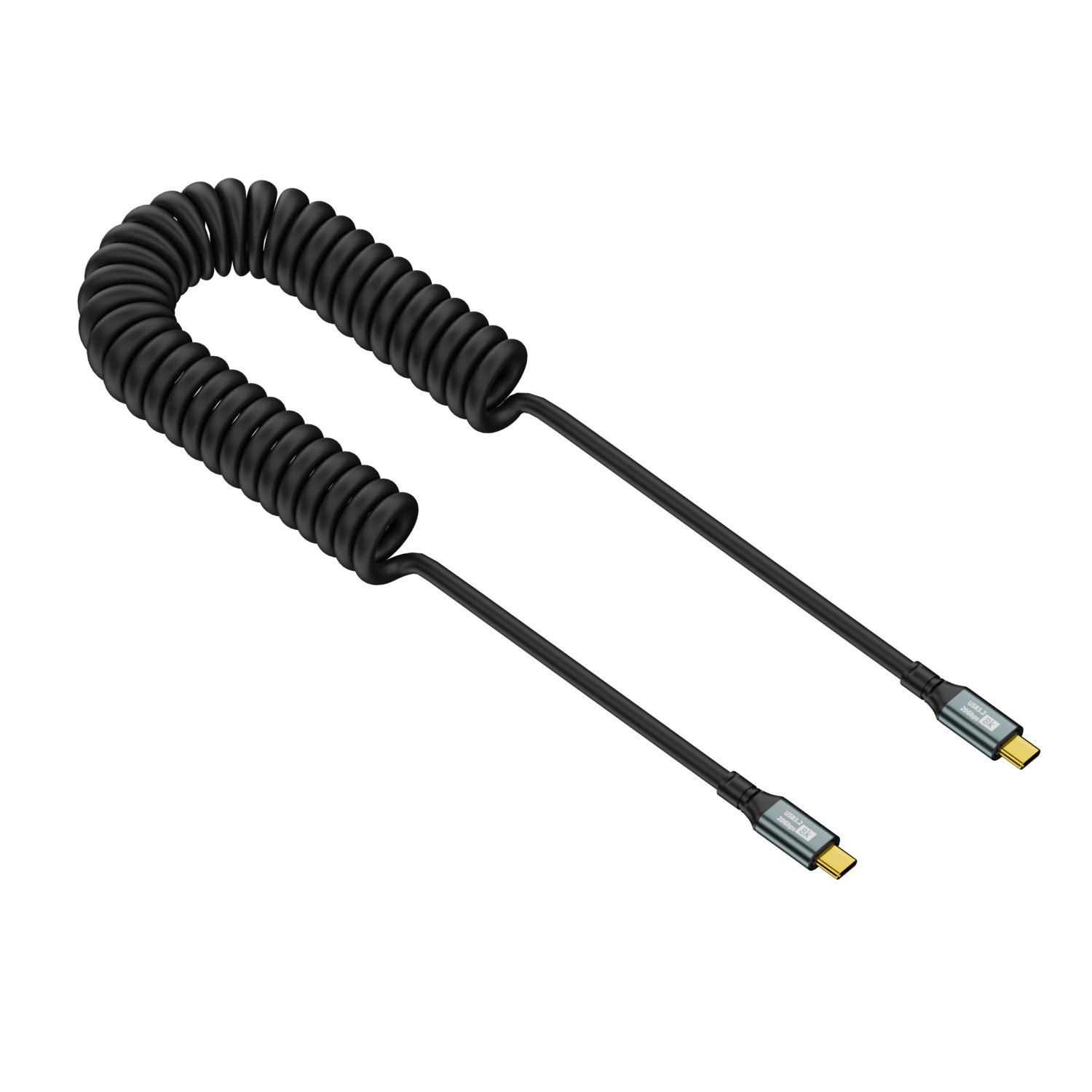 Coiled Usb Cable - สายชาร์จเร็วแบบขด PD 100W USB C to