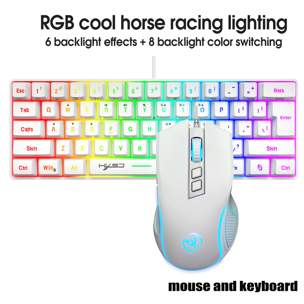 Gaming Keyboard Extension - ชุดคีย์บอร์ดและเมาส์ Teclados Kit Gamer คีย์บอร์ดคอมโบ 60%