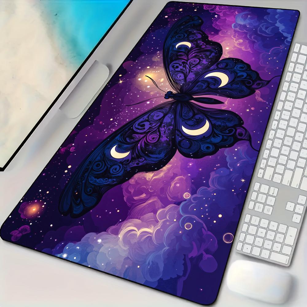 Gaming Keyboard Higround - แผ่นรองเมาส์ลายผีเสื้อสุดหรูสำหรับโต๊ะทำงาน ขนาดใหญ่พิเศษ XXL สำหรับคอมพิวเตอร์ ออฟฟิศ เกมเมอร์