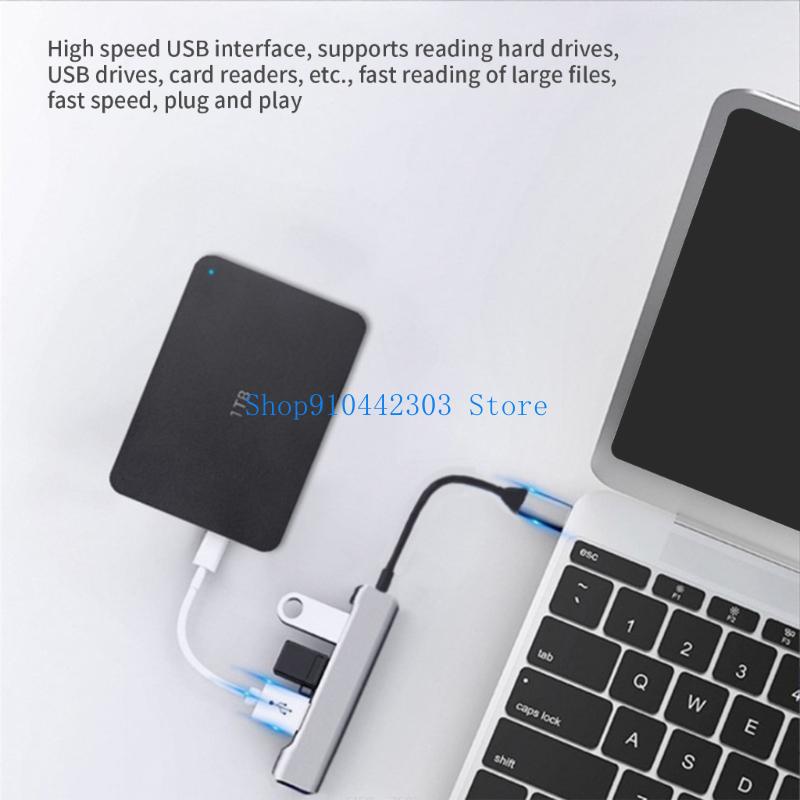 Gaming Keyboard Splitter - 652F USB C/ฮับ USB 4 พอร์ต