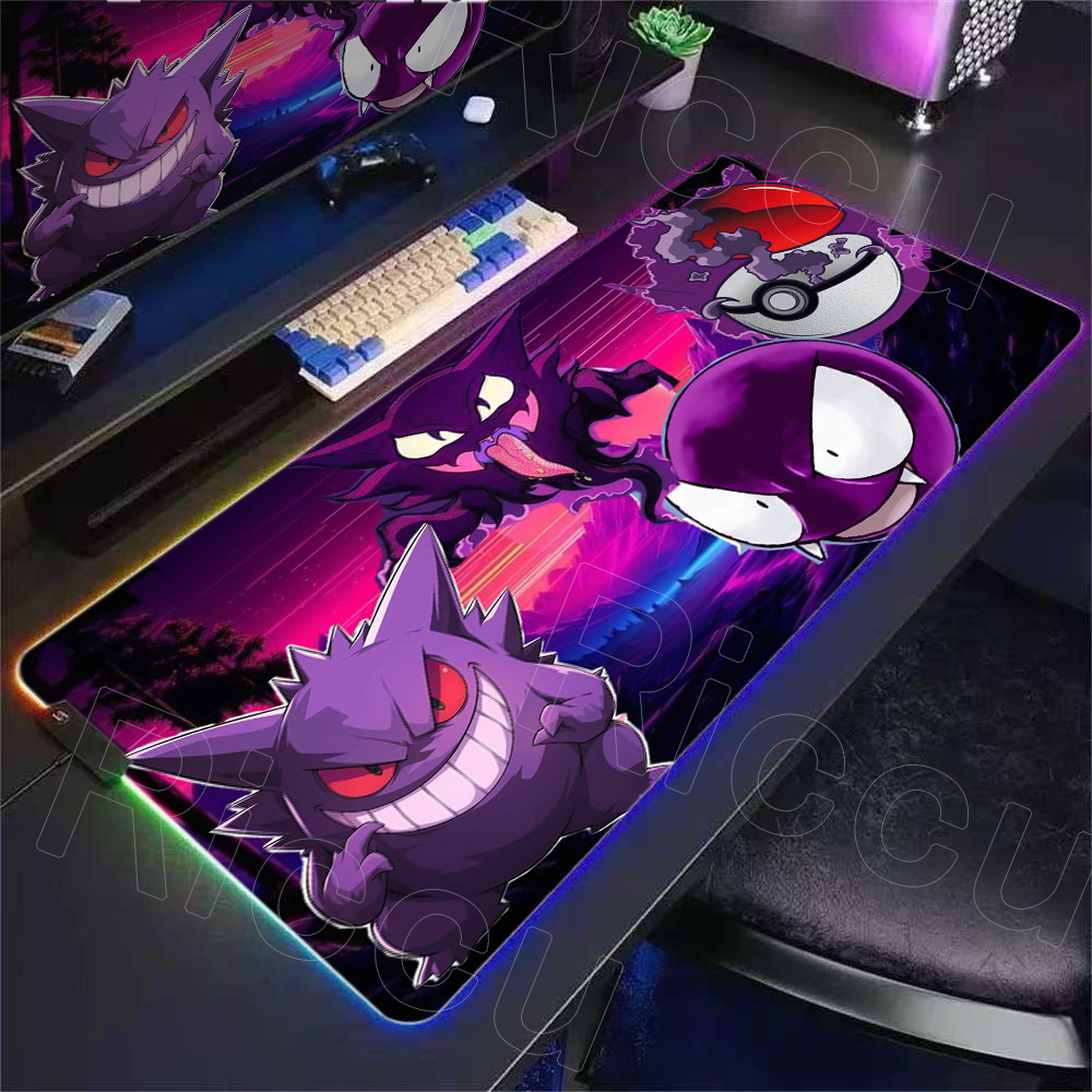 Gaming Keyboard 2026 - แผ่นรองเมาส์ลายโปเกมอน เก็นการ์ รุ่น 2026 แบบมีไฟ RGB