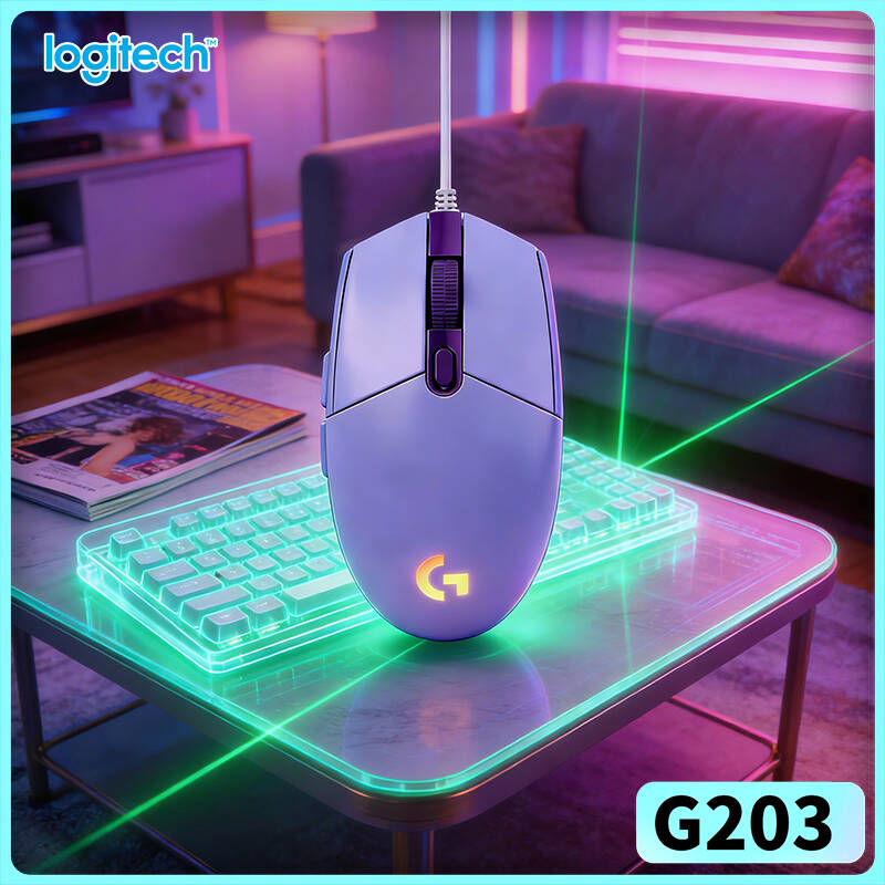 Logitech Mouse G203 - เมาส์เกมมิ่ง Logitech G203 Prodigy RGB แบบมีสาย