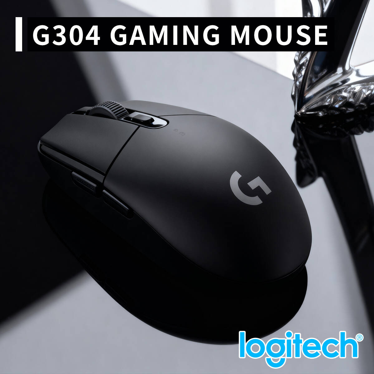 Logitech Mouse G203 - เมาส์เกมมิ่งไร้สาย Logitech G304 LIGHTSPEED ความละเอียด 12000