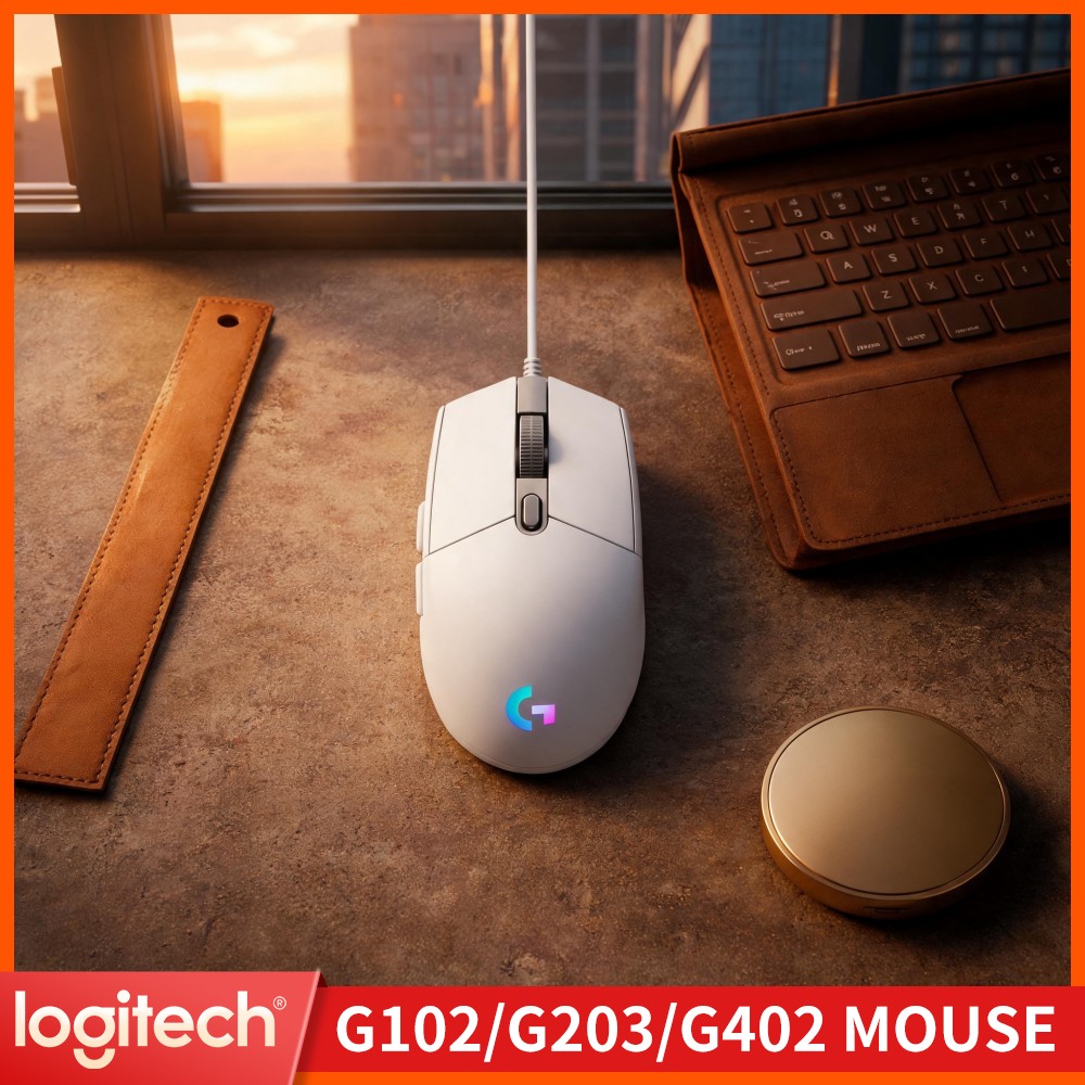 Logitech Mouse G203 - เมาส์เกมมิ่งแบบมีสาย Logitech G203 Prodigy RGB ตัวเครื่องน้ำหนักเบา