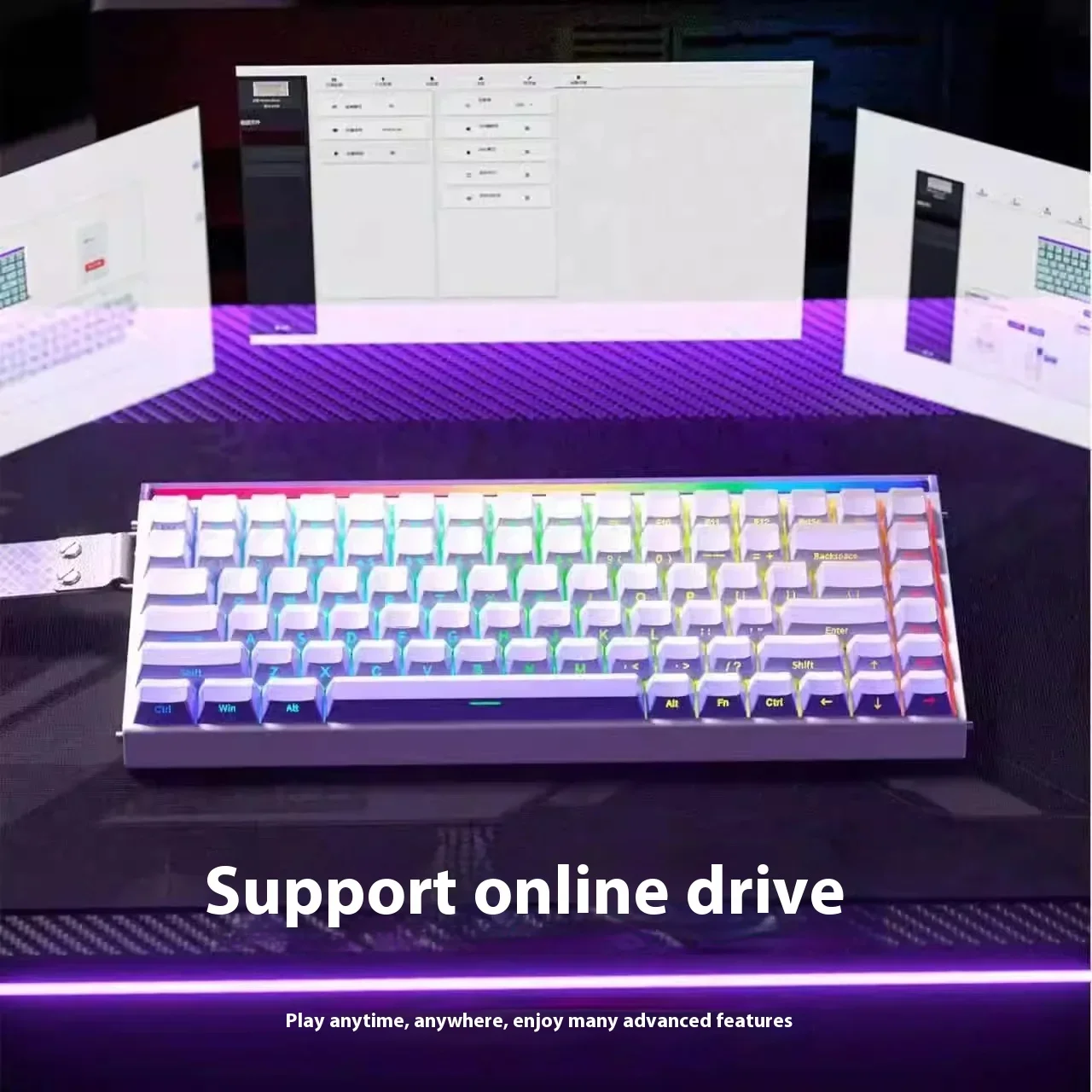 Gaming Keyboard Hot Swappable - Aula Hero84 เขาคีย์บอร์ดแม่เหล็กแบบมีสาย RGB Hot Swap