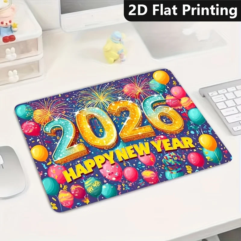 Gaming Keyboard 2026 - CIFBUY โกลด์แฟลช 2026 แผ่นรองเมาส์สำหรับเล่นเกมแผ่นรองเม้าส์ขนาดเล็กฐานยางกันลื่นทนทานสบายสำหรับสำนักงานเล่นเกมท่องเที่ยวบ้าน