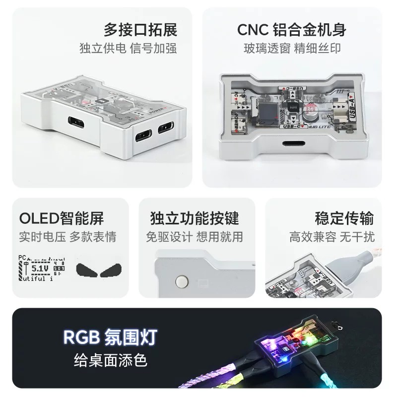 Gaming Keyboard Splitter - HMHUB HUBLite U ฮับ USB มัลติฟังก์ชั่น