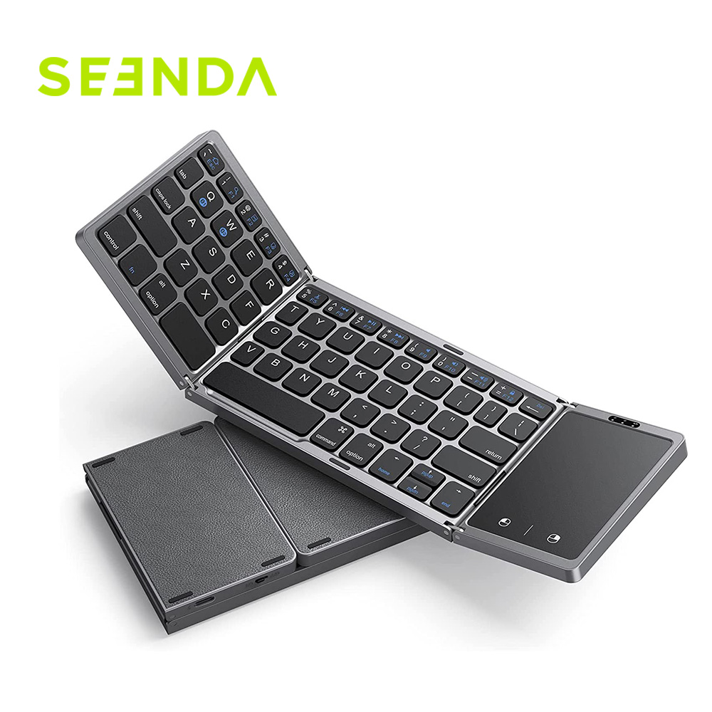 Gaming Keyboard Budget - Seenda คีย์บอร์ดไร้สายบลูทูธแบบพับได้ คีย์บอร์ดพกพาแบบพับได้สําหรับพีซี Mac สมาร์ทโฟน Windows