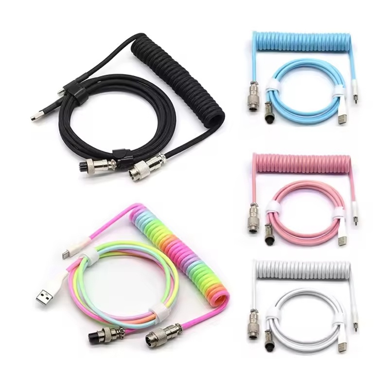 สายเคเบิลแบบขดสำหรับคีย์บอร์ดแ - Coiled Usb Cable บทวิจารณ์และราคา