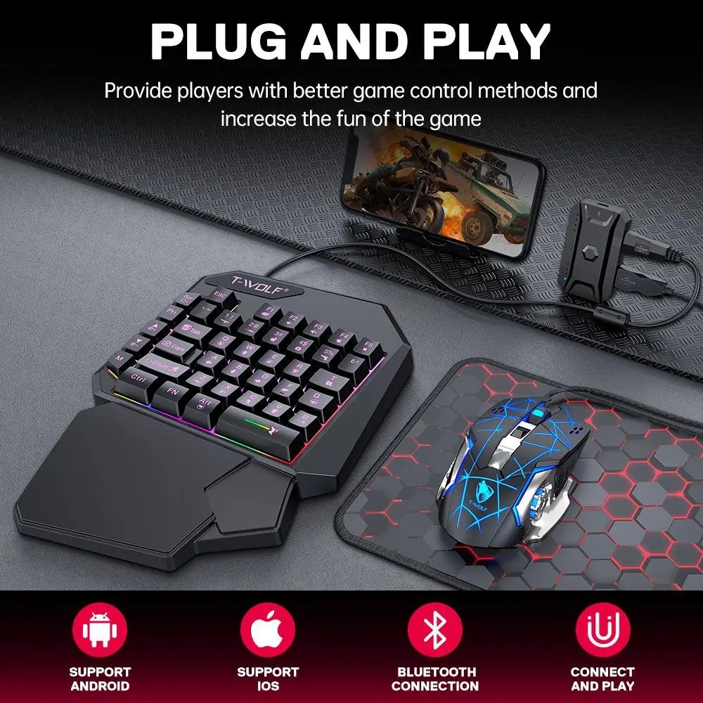 คีย์บอร์ดเกมมิ่ง RGB 5 in 1 พร - Gaming Keyboard 1 Hand บทวิจารณ์และราคา