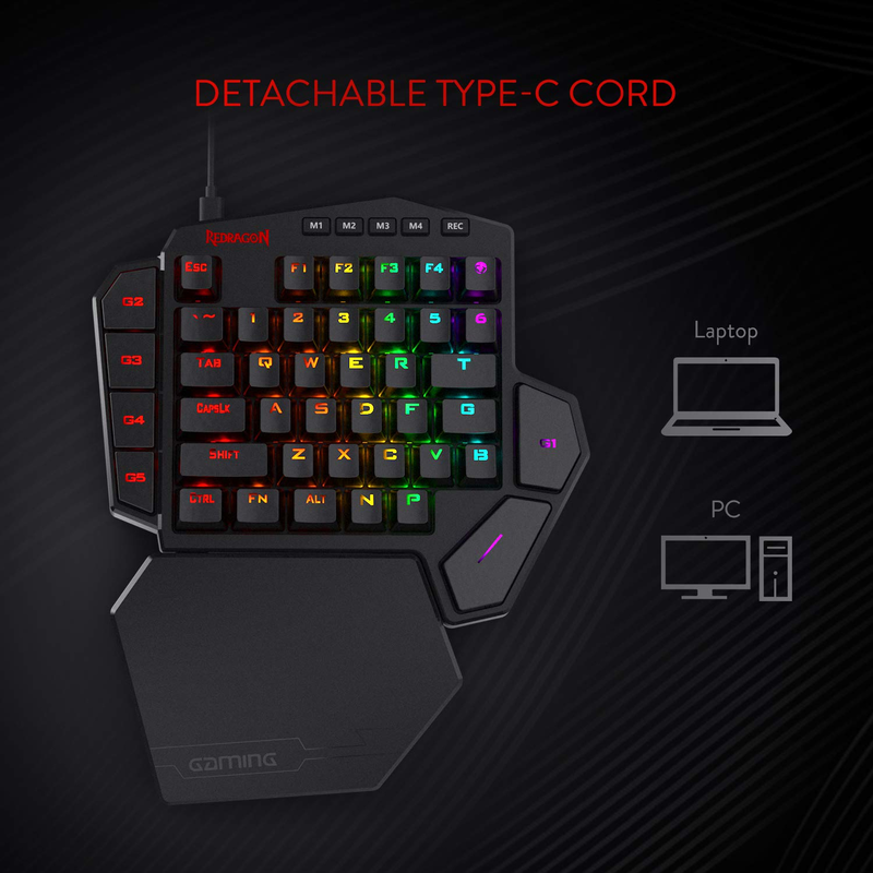 Redragon K585 DITI One-Handed  - Gaming Keyboard 1 Hand บทวิจารณ์และราคา