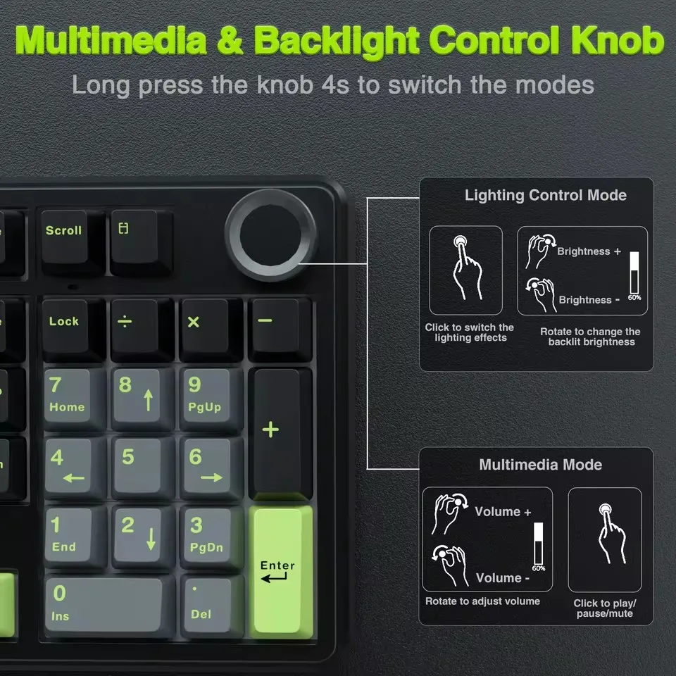 AULA F99PRO คีย์บอร์ดสําหรับเล - Gaming Keyboard Hot Swappable บทวิจารณ์และราคา