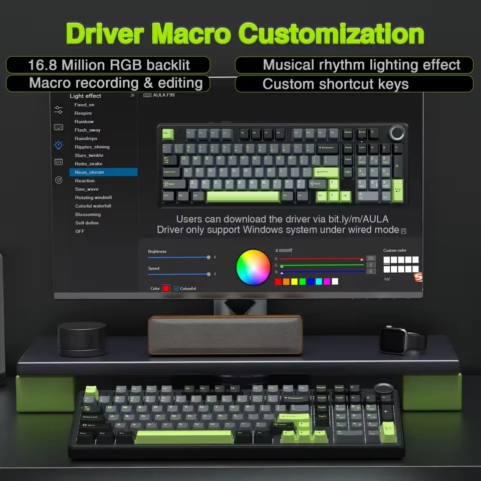 AULA F99PRO คีย์บอร์ดสําหรับเล - Gaming Keyboard Hot Swappable บทวิจารณ์และราคา