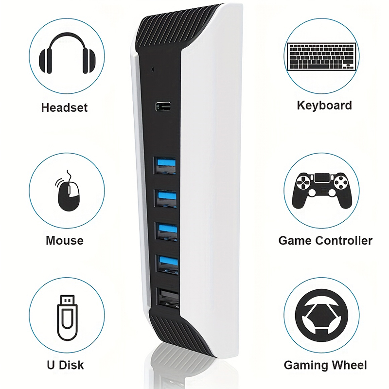 ฮับ USB 5 in 1 สำหรับคอนโซล PS - Gaming Keyboard Splitter บทวิจารณ์และราคา
