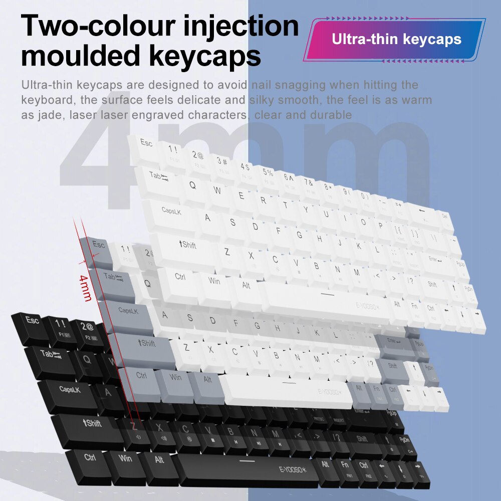 E-YOOSO A68 RGB Mini Slim USB  - Gaming Keyboard Budget บทวิจารณ์และราคา