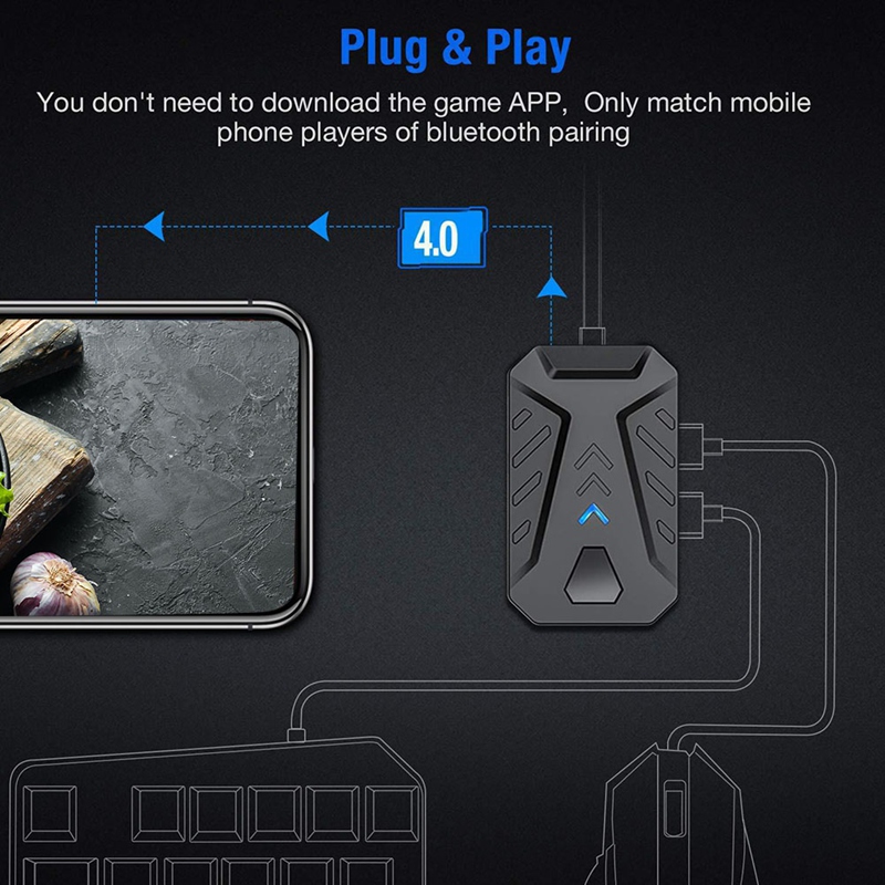 อะแดปเตอร์แปลงคีย์บอร์ดและเมาส - Gaming Keyboard And Mouse Converter For Mobile บทวิจารณ์และราคา