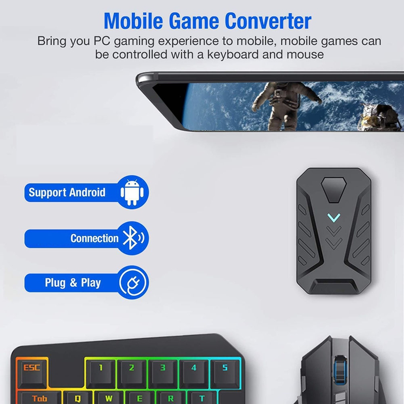 อะแดปเตอร์แปลงคีย์บอร์ดและเมาส - Gaming Keyboard And Mouse Converter For Mobile บทวิจารณ์และราคา