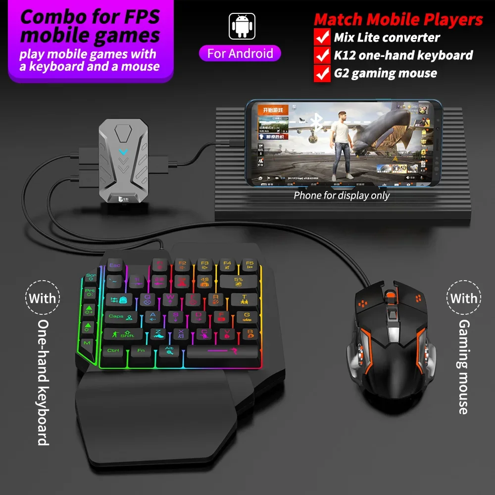 มีสินค้าในสต็อก คอนโทรลเลอร์ M - Gaming Keyboard And Mouse Converter For Mobile บทวิจารณ์และราคา