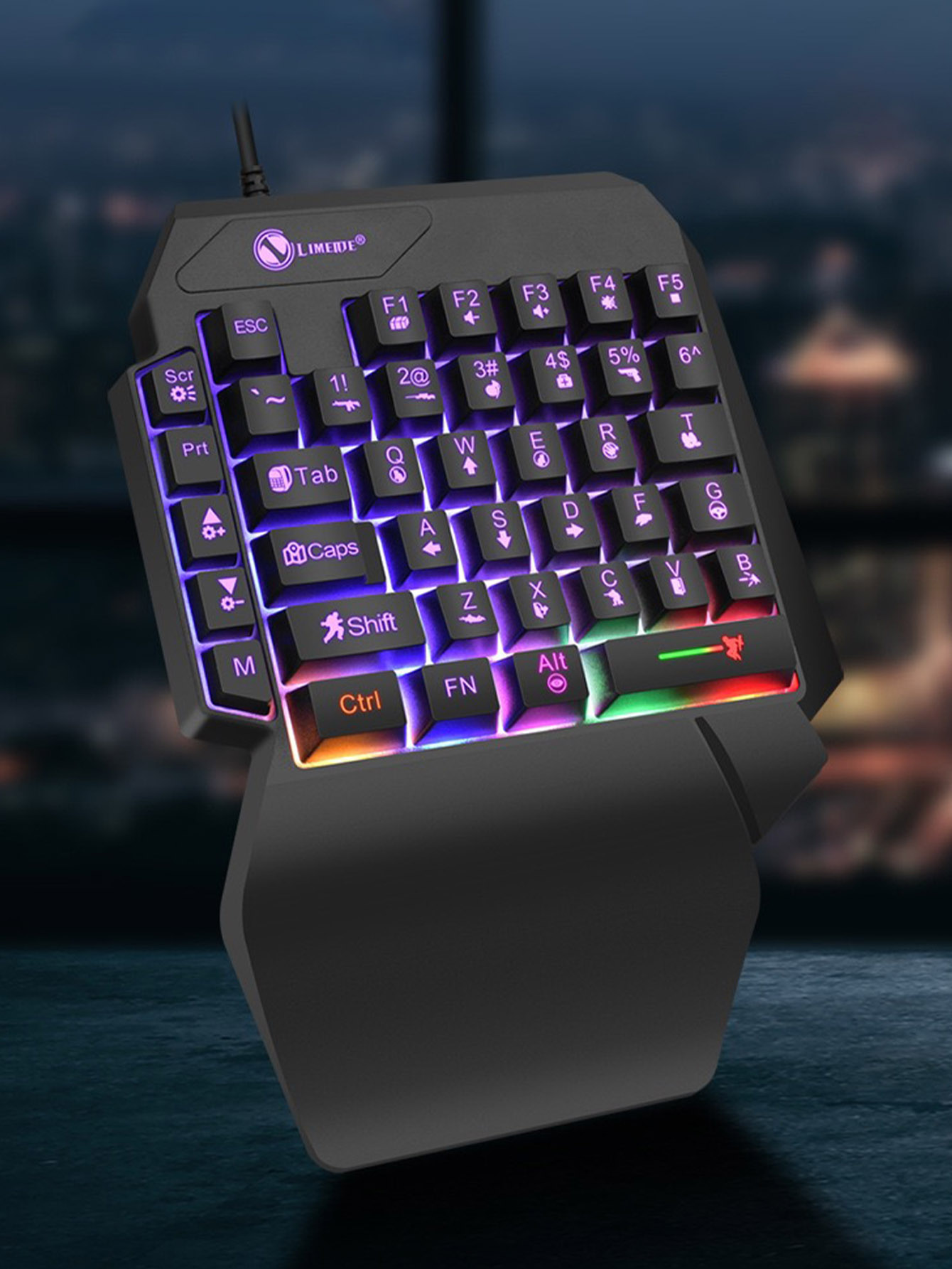 คีย์บอร์ดเกมมิ่งแบบมีสายสำหรับ - Gaming Keyboard 1 Hand บทวิจารณ์และราคา