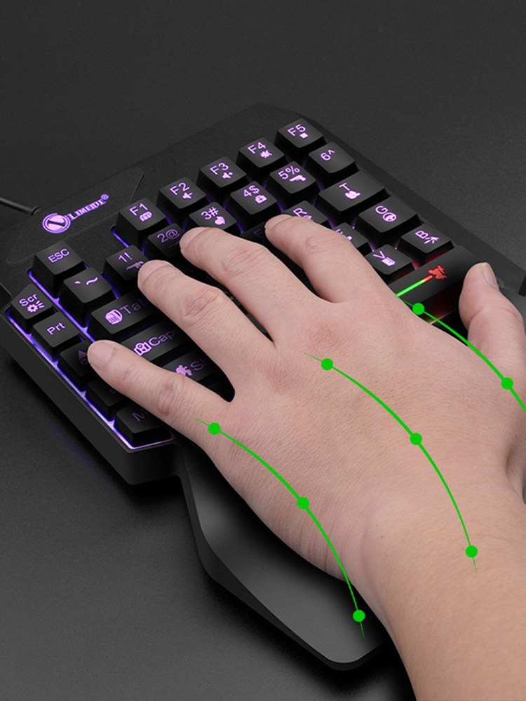 คีย์บอร์ดเกมมิ่งแบบมีสายสำหรับ - Gaming Keyboard 1 Hand บทวิจารณ์และราคา