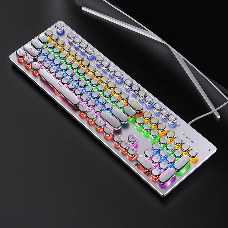 Retro Punk Mechanical Keyboard - Gaming Keyboard Budget บทวิจารณ์และราคา