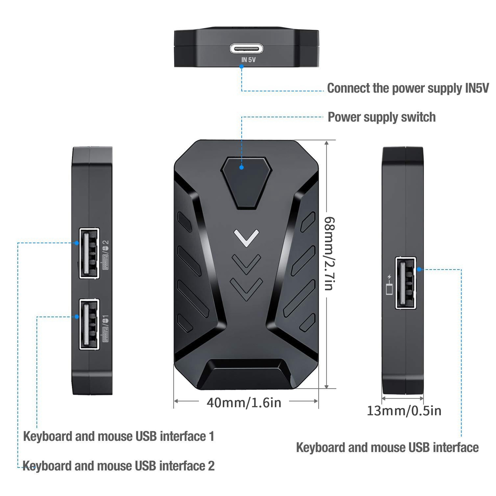 อะแดปเตอร์แปลงเมาส์คีย์บอร์ดสำ - Gaming Keyboard And Mouse Converter For Mobile บทวิจารณ์และราคา