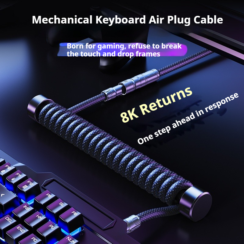 สายคีย์บอร์ดแบบขดยาว 1.2 ม. US - Coiled Usb Cable บทวิจารณ์และราคา