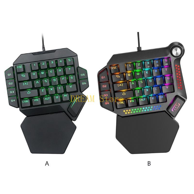 มือเดียว RGB Luminous Backlit  - Gaming Keyboard Half บทวิจารณ์และราคา