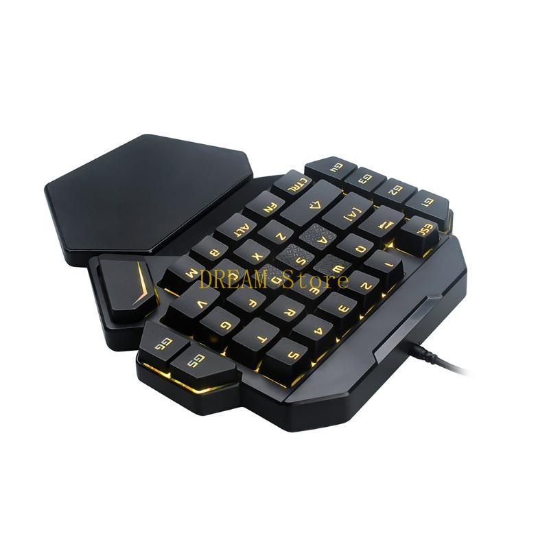 มือเดียว RGB Luminous Backlit  - Gaming Keyboard Half บทวิจารณ์และราคา