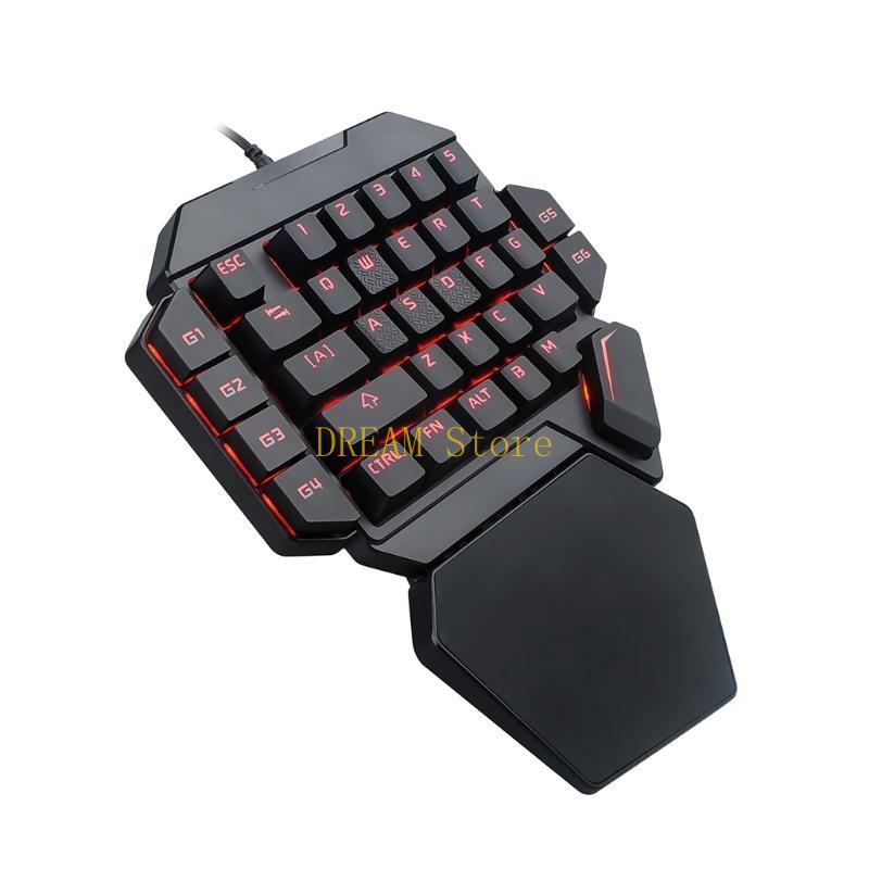 มือเดียว RGB Luminous Backlit  - Gaming Keyboard Half บทวิจารณ์และราคา