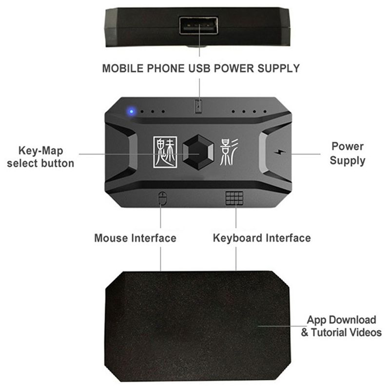 คลาสสิค-5X ปลั๊กแอนด์เพลย์เกมแ - Gaming Keyboard And Mouse Converter For Mobile บทวิจารณ์และราคา