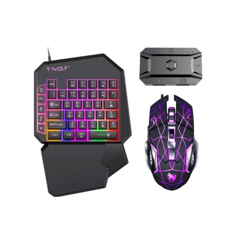 ชุดคีย์บอร์ดและเมาส์เกมมิ่ง T- - Gaming Keyboard 1 Hand บทวิจารณ์และราคา