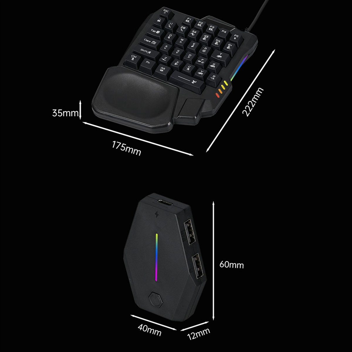 ★ ▲   คีย์บอร์ดเกมมิ่ง RGB 35  - Gaming Keyboard And Mouse Converter For Mobile บทวิจารณ์และราคา
