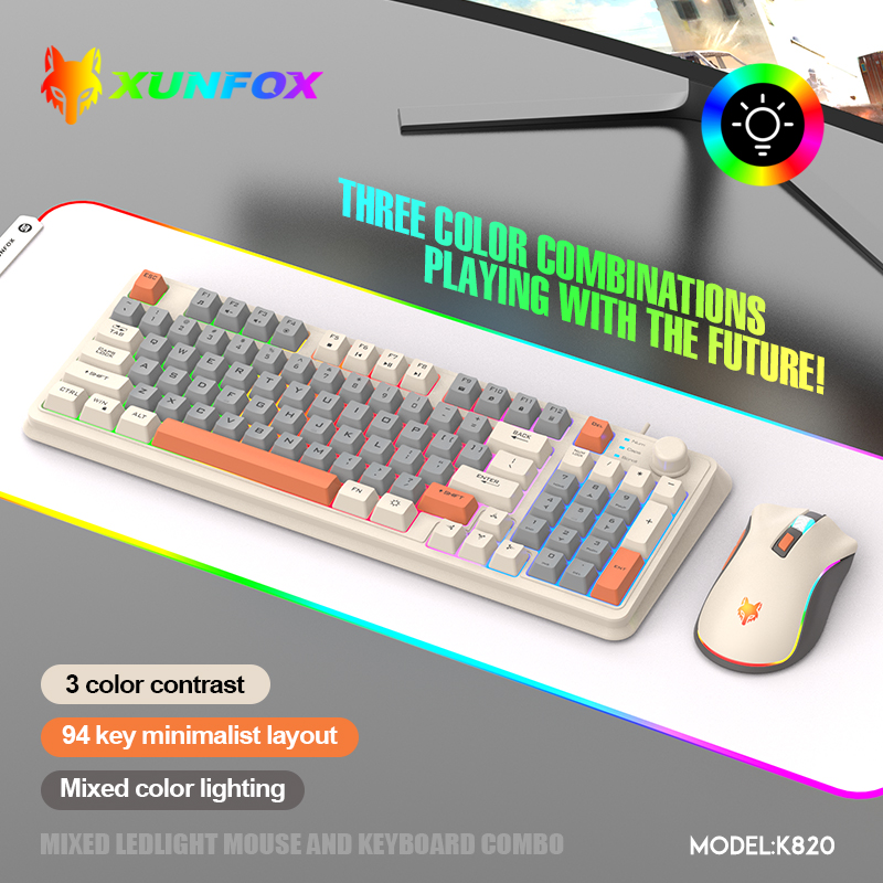 K820 USB เกมคีย์บอร์ดเมาส์ชุด  - Gaming Keyboard And Mouse Combo Wireless บทวิจารณ์และราคา