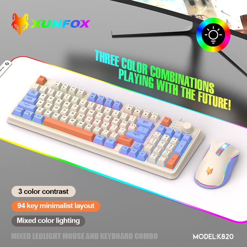K820 USB เกมคีย์บอร์ดเมาส์ชุด  - Gaming Keyboard And Mouse Combo Wireless บทวิจารณ์และราคา