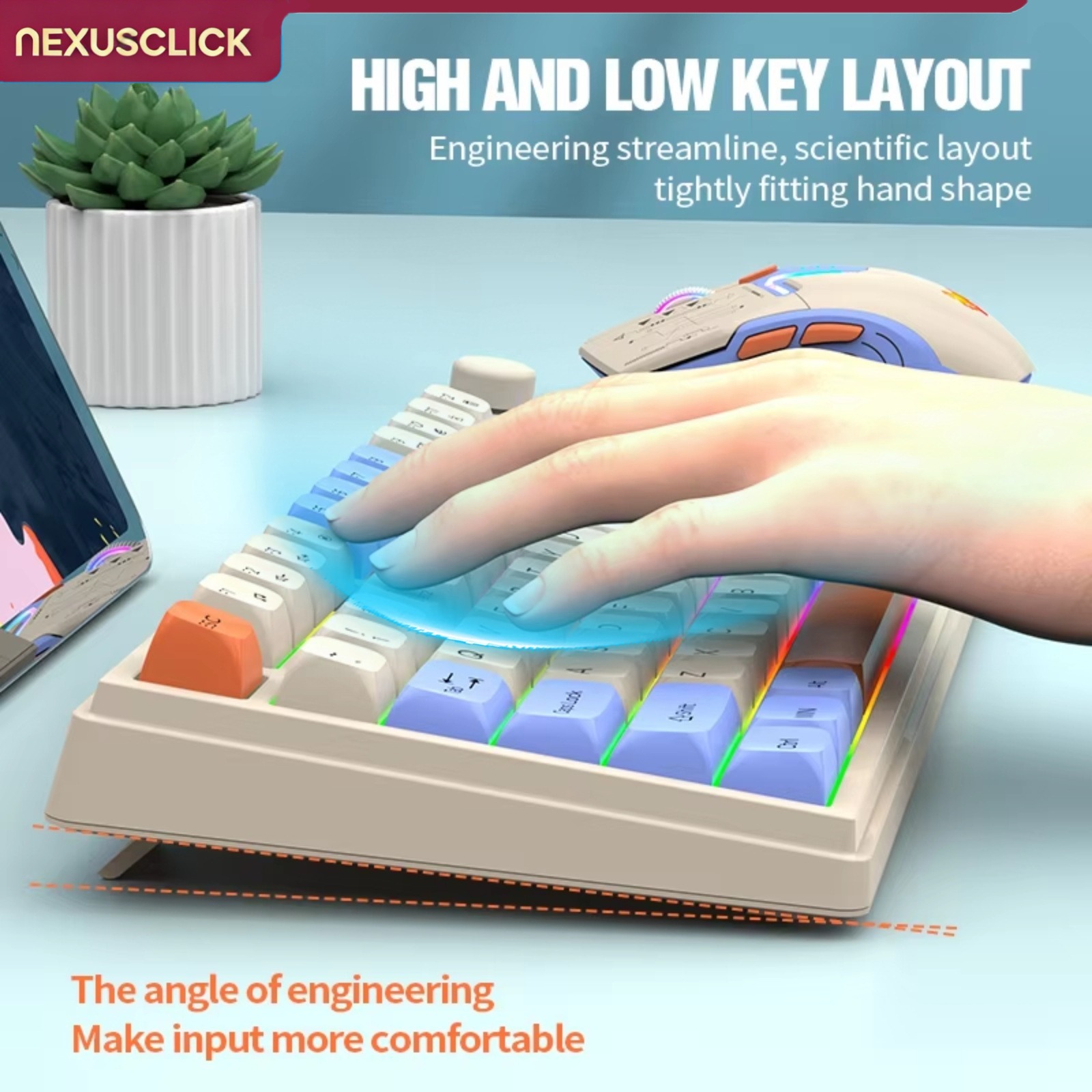 NexusClick คีย์บอร์ดและเมาส์แบ - Gaming Keyboard And Mouse Combo Wireless บทวิจารณ์และราคา