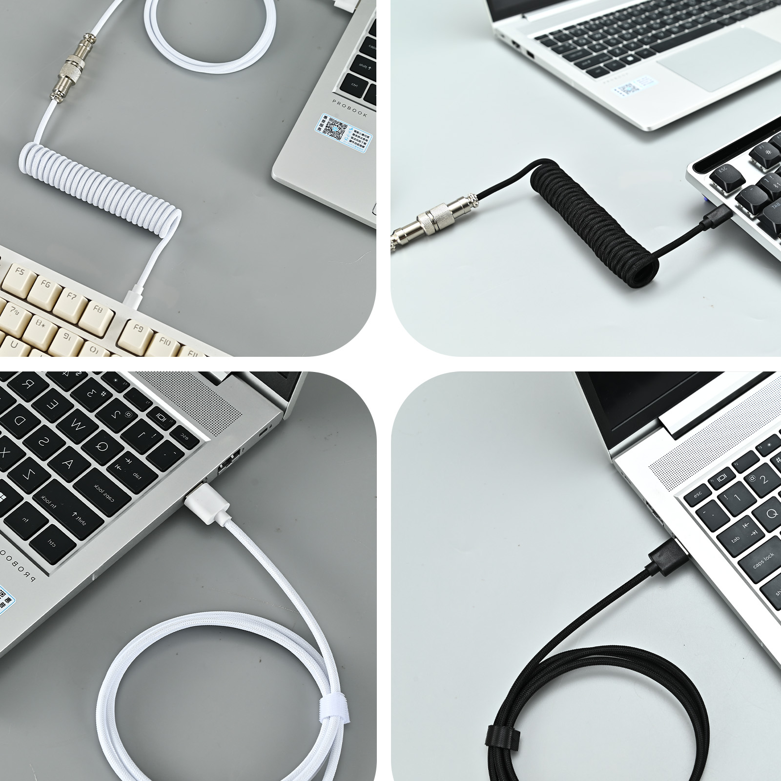 สายเคเบิลแบบขดสำหรับคีย์บอร์ดแ - Coiled Usb Cable บทวิจารณ์และราคา