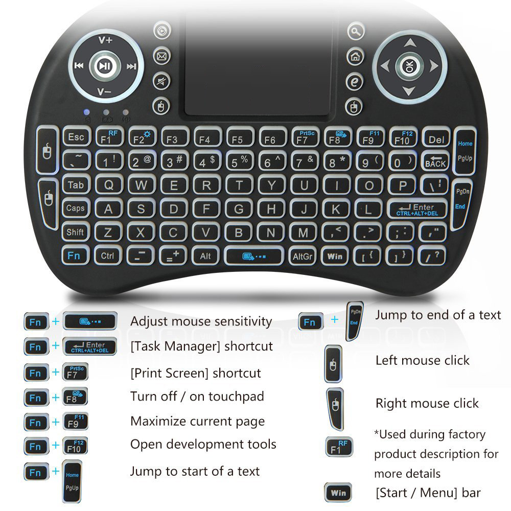 Backlit Mini คีย์บอร์ดไร้สายภา - Gaming Keyboard And Mouse Combo Wireless บทวิจารณ์และราคา