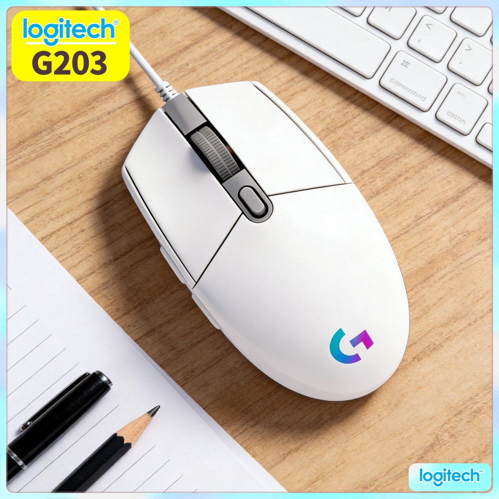 เมาส์เกมมิ่งแบบมีสาย Logitech  - Logitech Mouse G203 บทวิจารณ์และราคา