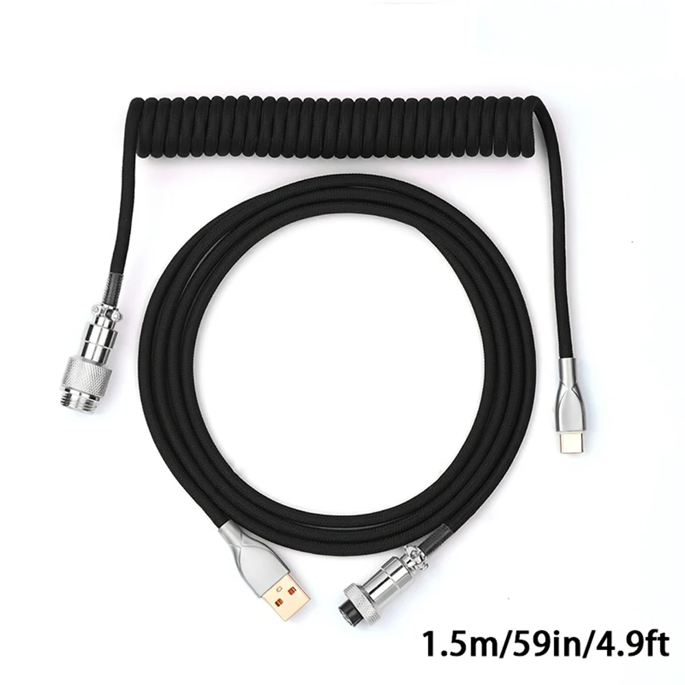 สายคีย์บอร์ดแบบขด 1.5 ม. USB C - Coiled Usb Cable บทวิจารณ์และราคา