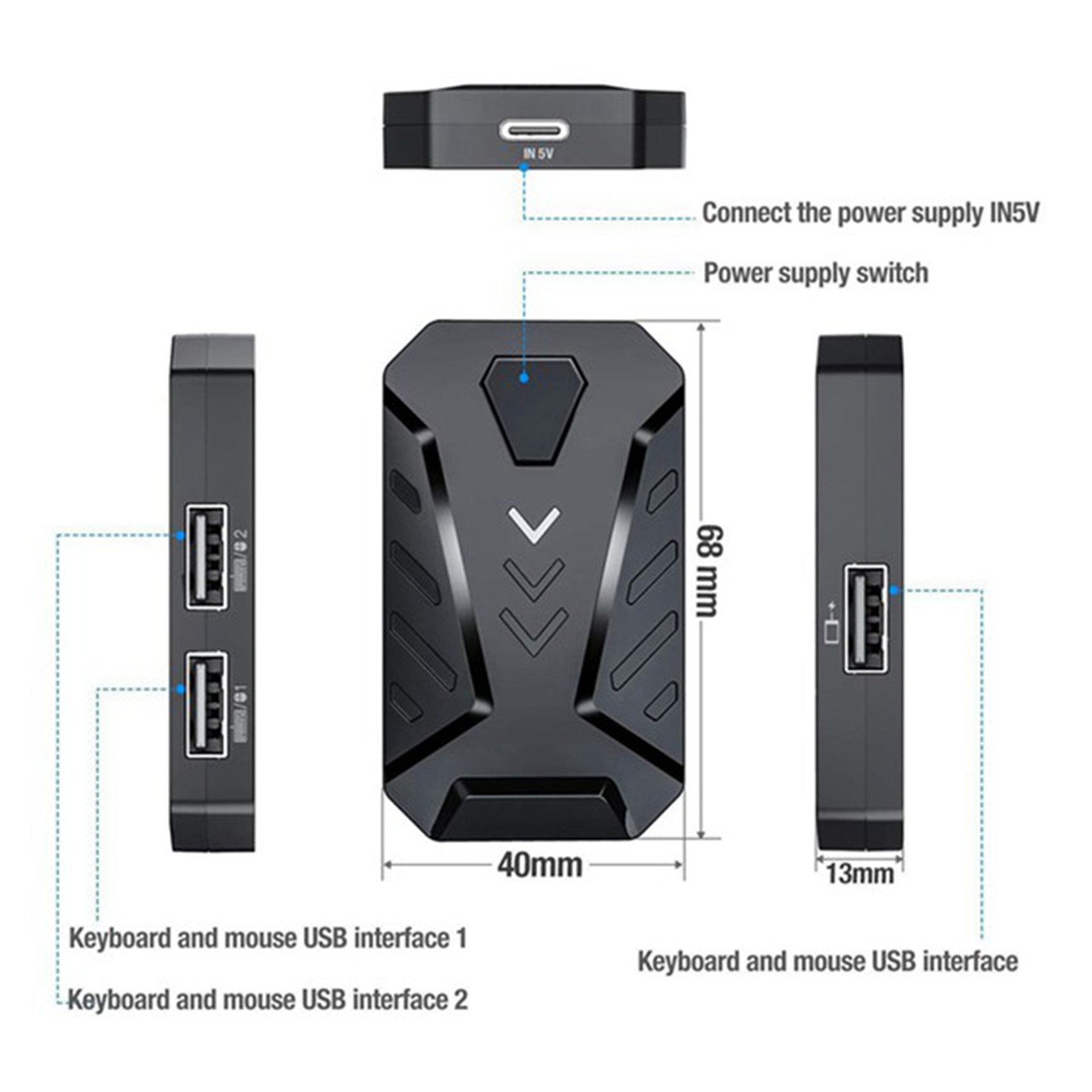 -A94Z แบบพกพาคีย์บอร์ดเกมมือถื - Gaming Keyboard And Mouse Converter For Mobile บทวิจารณ์และราคา